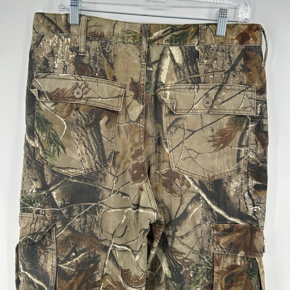 Vintage y2k mens 32-34 M hardwoods camo camouflage Realtree cargo hunting pants - Picture 7 of 8